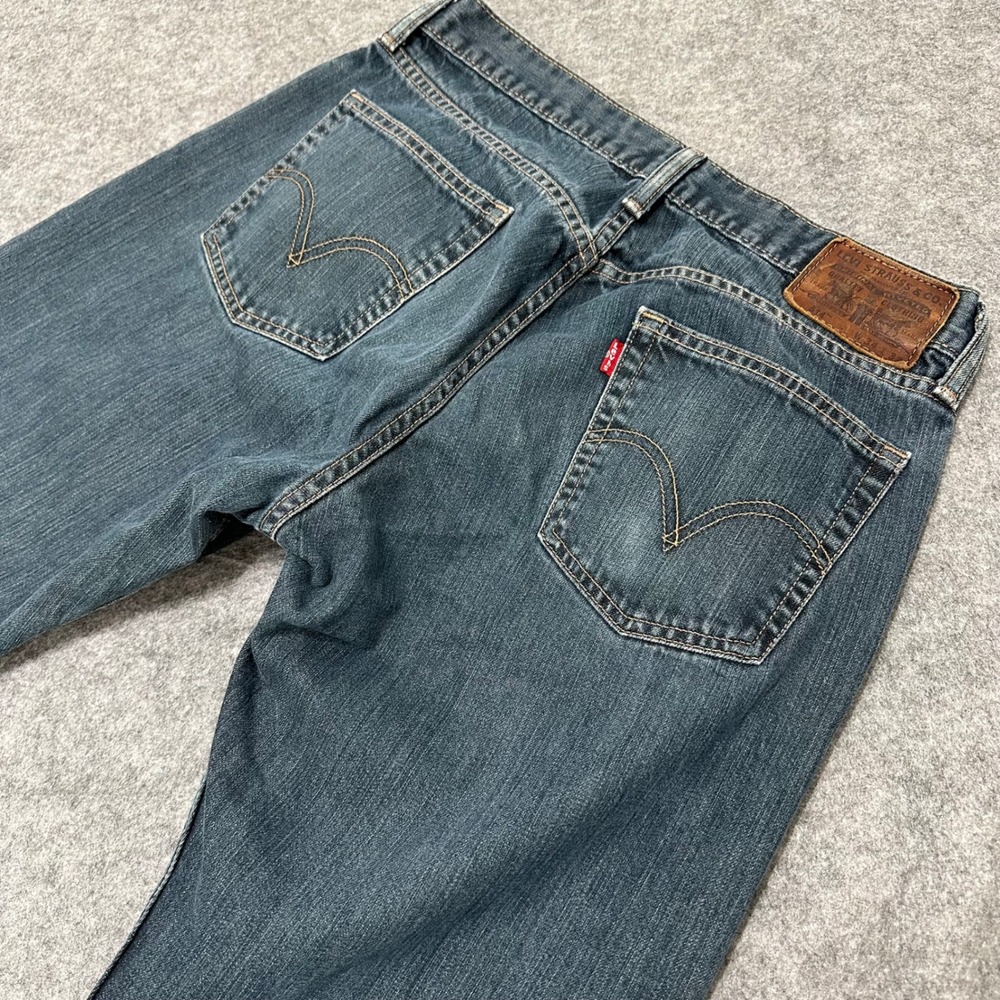 Levi's 514 Slim Straight Jeans Mens 34x32 Blue Denim Casual Classic Cotton